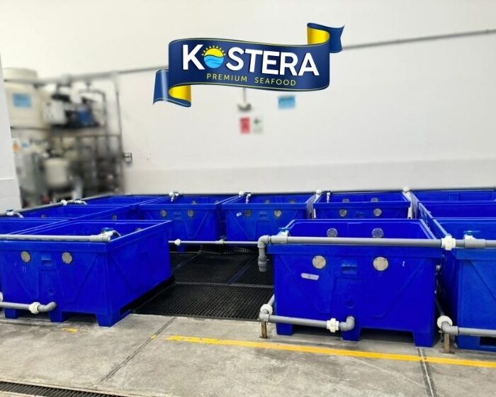 Purification tanks at KOSTERA’s mollusk processing facility in Peru